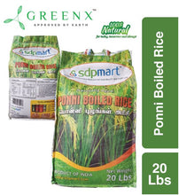 Load image into Gallery viewer, Ponni Boiled Rice (Premium Quality) Naturally Aged Rice - 20LB
